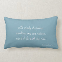 Windswept with Haiku on Back pillows