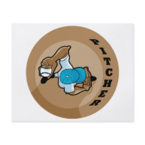 windup pitcher overhead view graphic flyer design