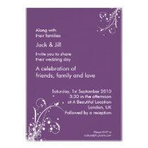 Windwhisp (grape) 5x7 invitations