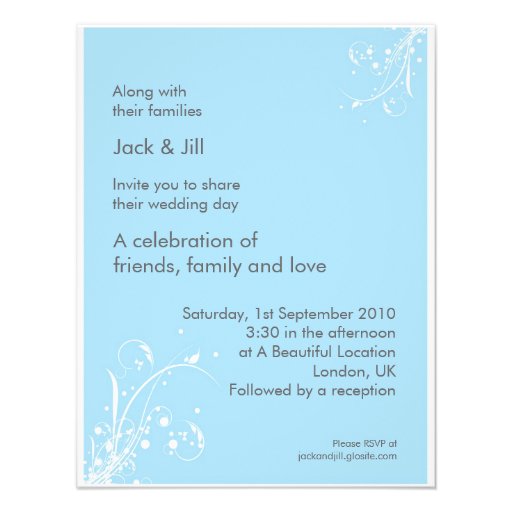 Windwhisp (Light Blue) 4.25x5.25 Invitation