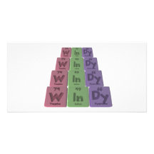 Windy as Tungsten Indium Dysprosium Personalized Photo Card