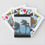 WINDY PALM TREES BLUES TROPICAL SCENERY NATURE playing cards