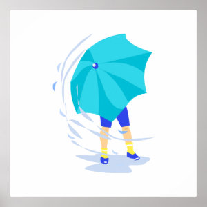 Windy Rain Storm print