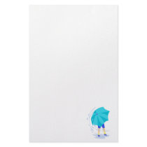 Windy Rain Storm Customized Stationery