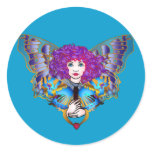 Windy Round Sticker