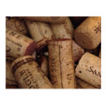 wine and champaign corks post cards