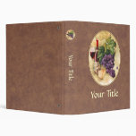 Wine and Cheese 3 Ring Binder