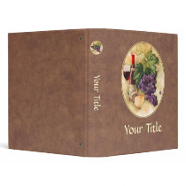 Wine and Cheese 3 Ring Binder