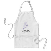 WINE and Cheese HOUSE Party Apron by ThinkingReads WINE and Cheese HOUSE Party Apron