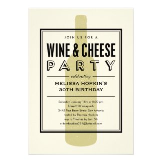 Wine and Cheese Invitations