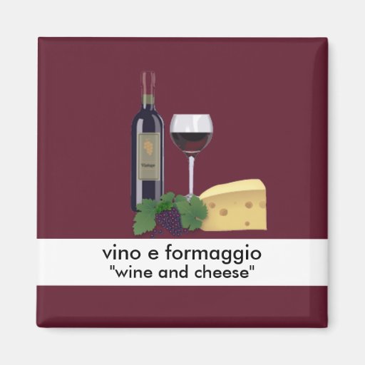 Wine and Cheese Magnet