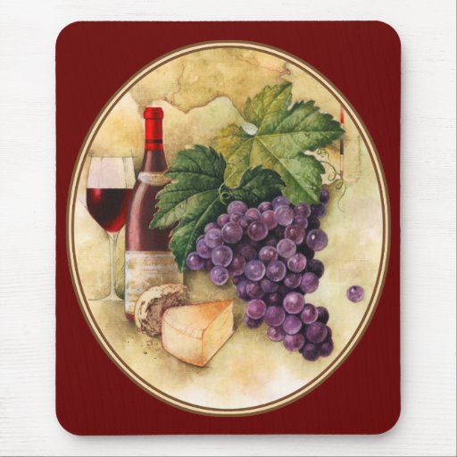 Wine and Cheese Mouse Pads