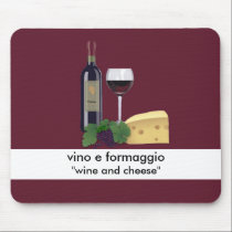 Wine and Cheese Mousepad mousepads