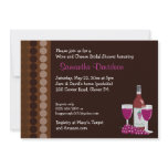 Wine and Cheese Party 5x7 Bridal Shower Invite