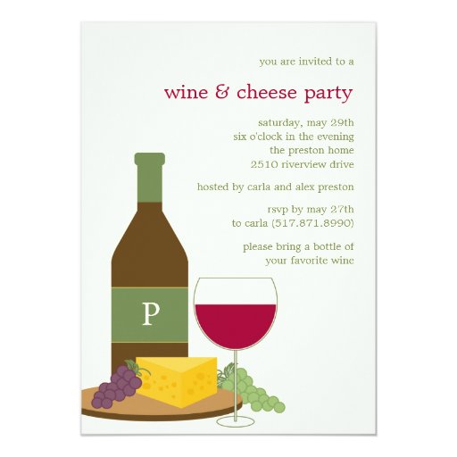 Wine And Cheese Party Invitations Zazzle