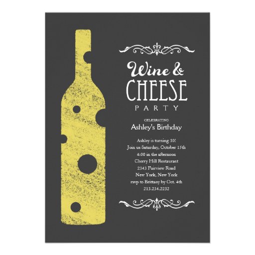 Wine and Cheese Party Invitations