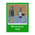 Wine and Cheese Party postcards