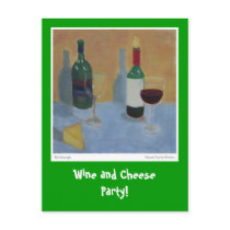 Wine and Cheese Party postcards