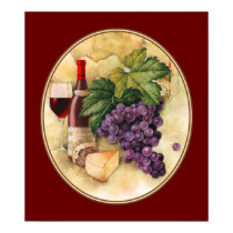 Wine and Cheese posters by artogram Wine and Cheese posters