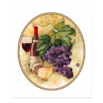 Wine and Cheese posters by artogram Wine and Cheese posters