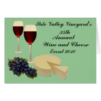 Wine and Cheese Series Greeting Cards