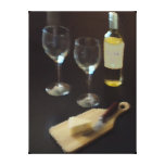 Wine and Cheese Stretched Canvas Print