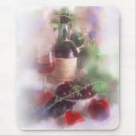 wine and cherries mouse pad