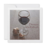 wine and garlic dinner invitation