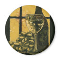 Wine and green grapes magnets by naquaiya Wine and green grapes magnets