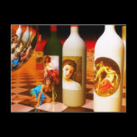 Wine art postcards