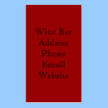 Wine Bar Business Card business cards