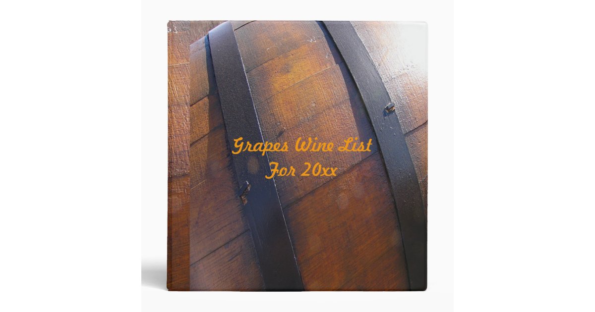 Wine Barrel Binder Zazzle