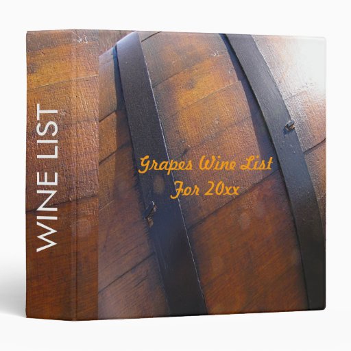 Wine Barrel Binder Zazzle