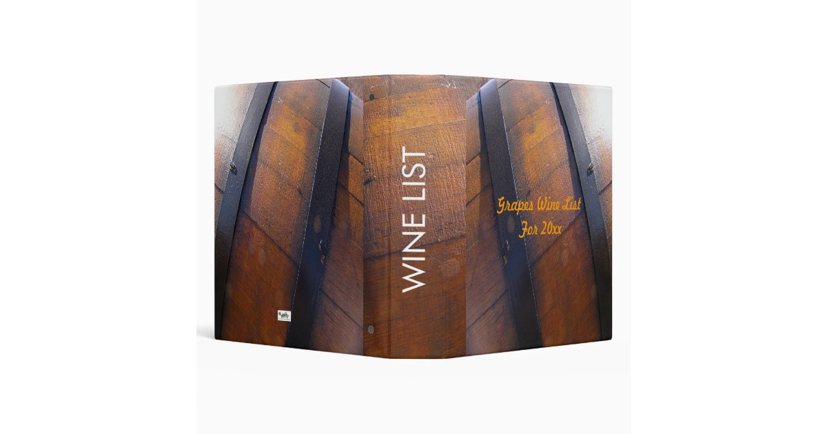 Wine Barrel Binder Zazzle