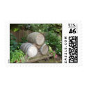 Wine barrel postage stamps for invitations