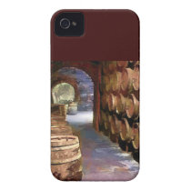 Wine Barrels in the Wine Cellar Iphone 4 Case
