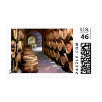 Wine Barrels in the Wine Cellar Stamps