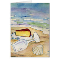 Wine Beach Party Greeting or Note Card
