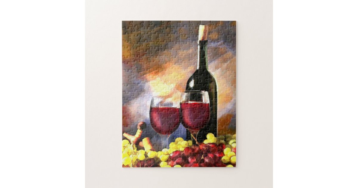 Wine Before & After Jigsaw Puzzle Zazzle