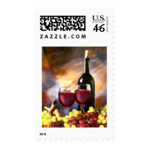 Wine Before and After Postage Stamps