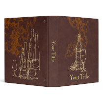 Wine 3 Ring Binder
