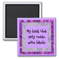wine book club fridge magnet