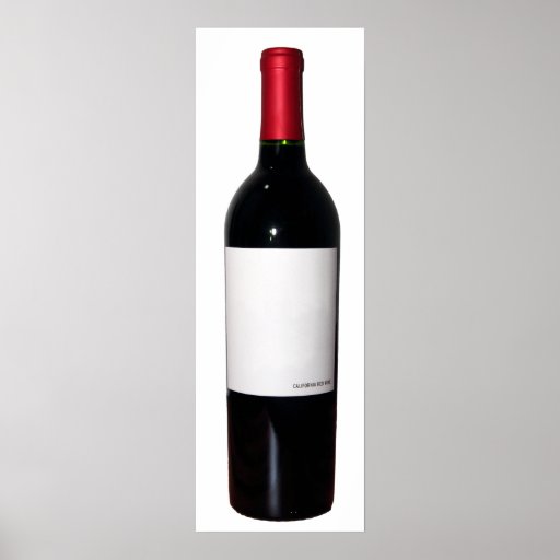 Wine Bottle (Blank Label) Poster