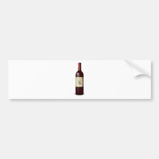wine bottle bumper sticker