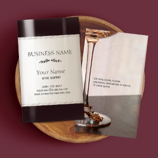 Wine Bottle Business Card profilecard