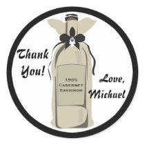 Wine Bottle Gift Label Round Stickers