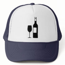 Wine bottle glass hat
