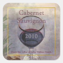 Wine bottle label sticker