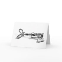 "Wine Bottle Opener" Kitchen Art Watercolor cards