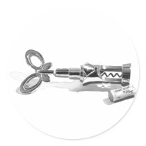 "Wine Bottle Opener" Kitchen Art Watercolor stickers by PaulJacksonart "Wine Bottle Opener" Kitchen Art Watercolor stickers